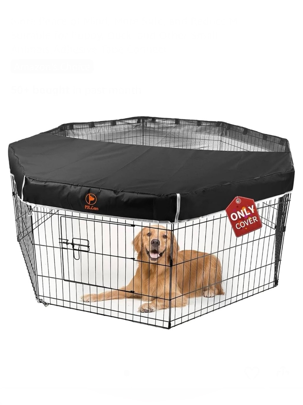 PJYuCien Playpen Top Cover for 24" Width 8 Panel Pen, Black
More Peace of Mind,